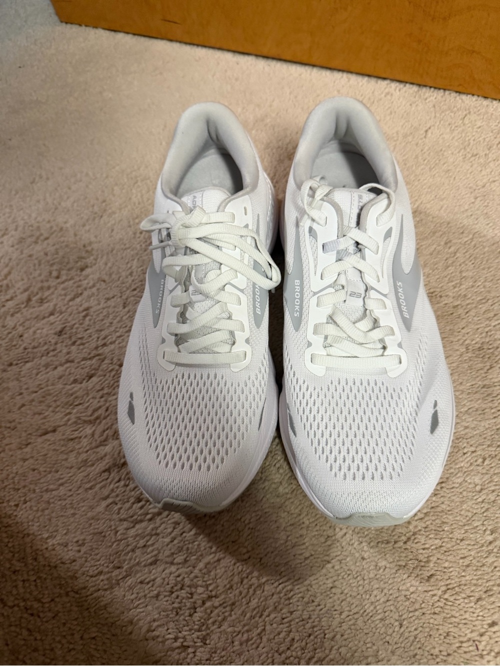 Brooks Adrenaline 23 White Women's Athletic Running Shoes
